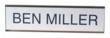 2 in. x 8 in. Name Plate with Black  Wall Holder