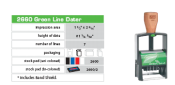 Green 2000 Plus 2660 Self-Inking Dater 1 1/2" x 2 5/16" The Environmentally Responsible Self Inking Stamp