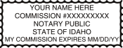 Idaho Notary Stamp Rectangle