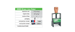 Green 2000 Plus 2660 Self-Inking Dater 1 1/2" x 2 5/16" The Environmentally Responsible Self Inking Stamp